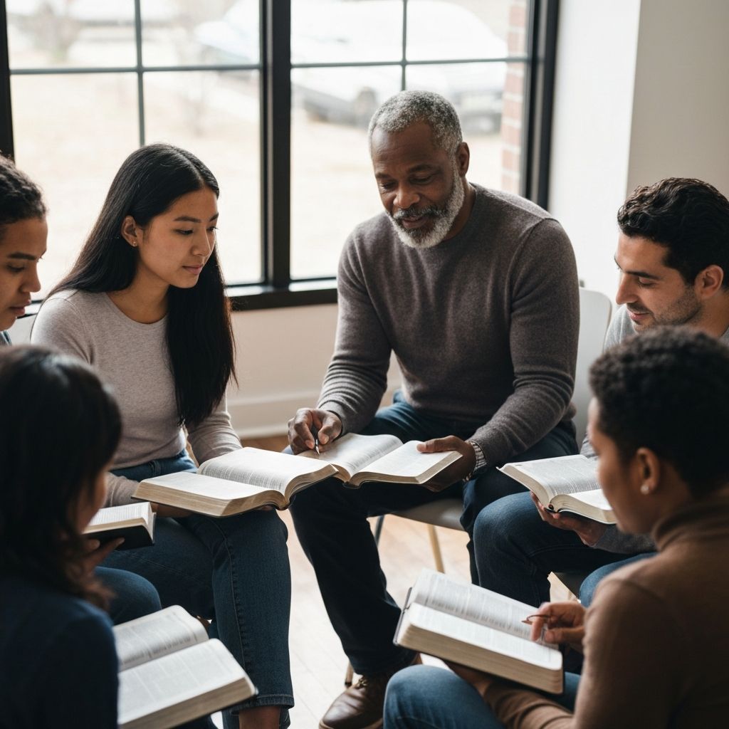 Small group fellowship and Bible study